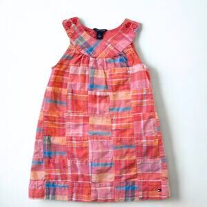 Tommy Hilfiger Toddler Girl Dress 2T Patchwork Plaid Sleeveless w/ Bloomers